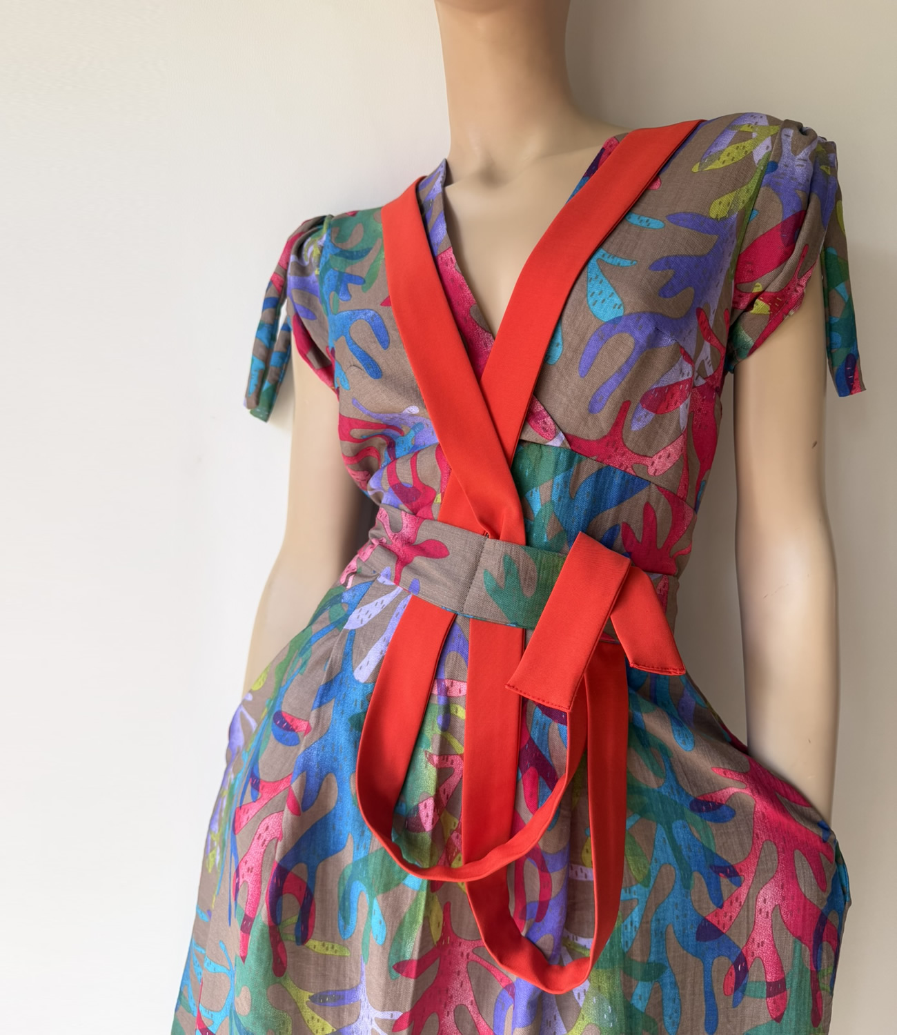 Tropic Persimmon dress - Slika 2