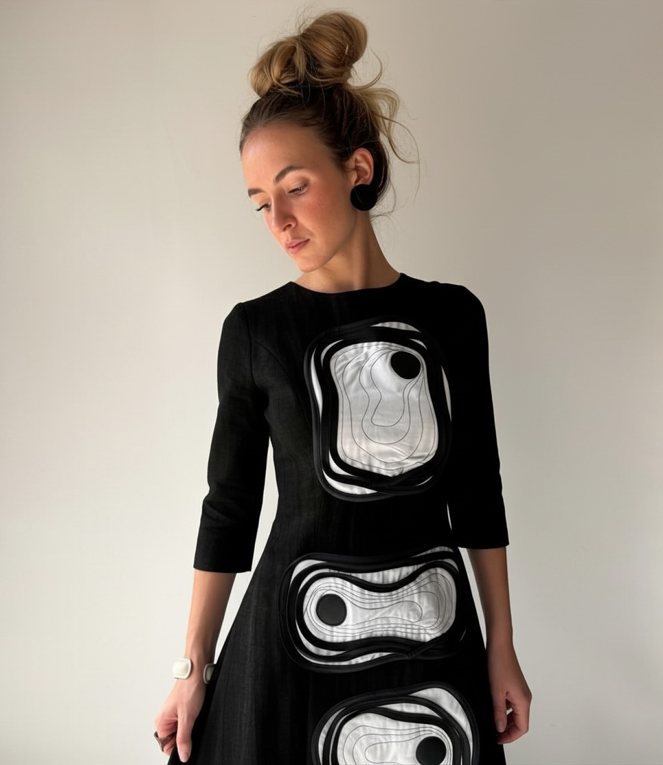 Minnie Comic B&W dress - Slika 2