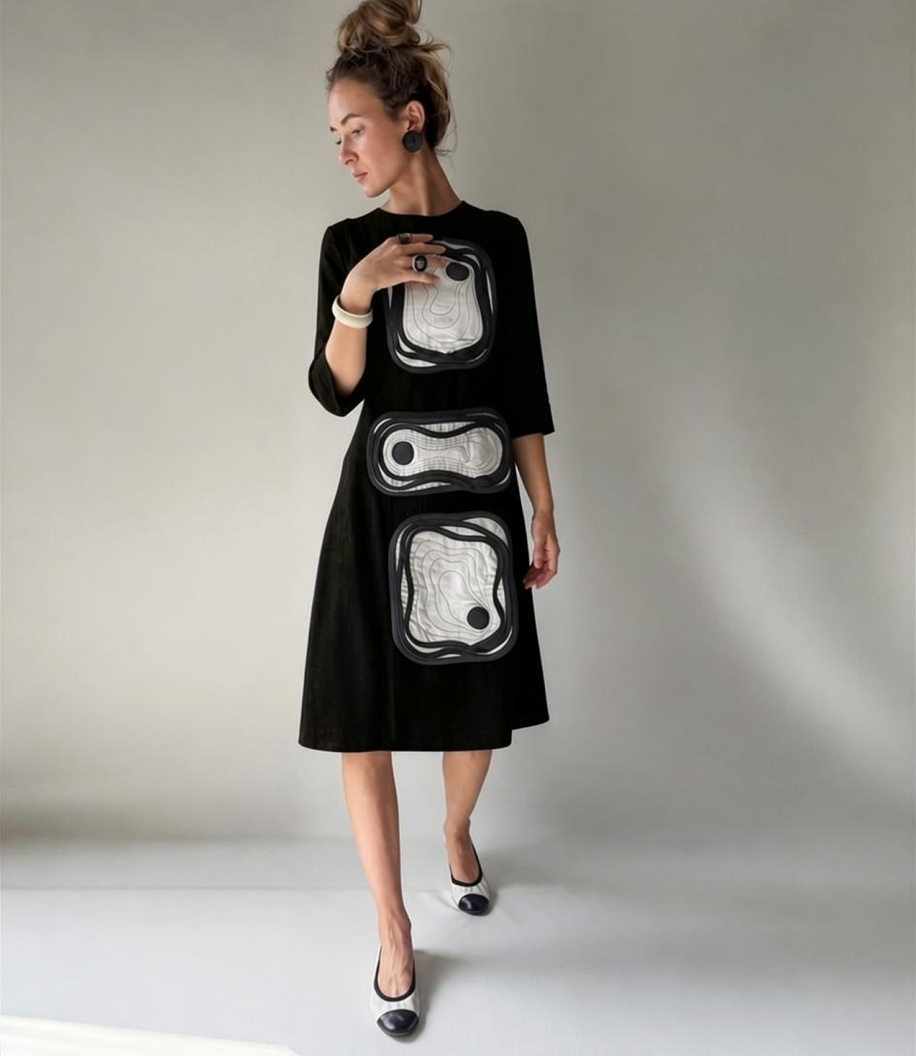 Minnie Comic B&W dress - Slika 3