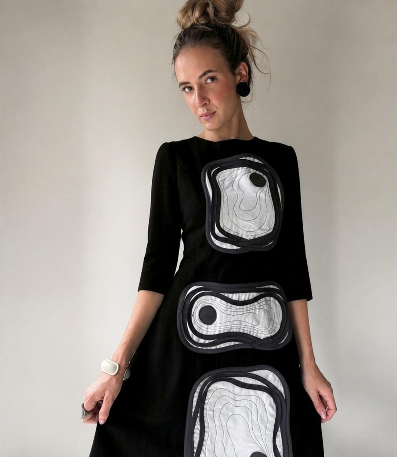 Minnie Comic B&W dress - Slika 4